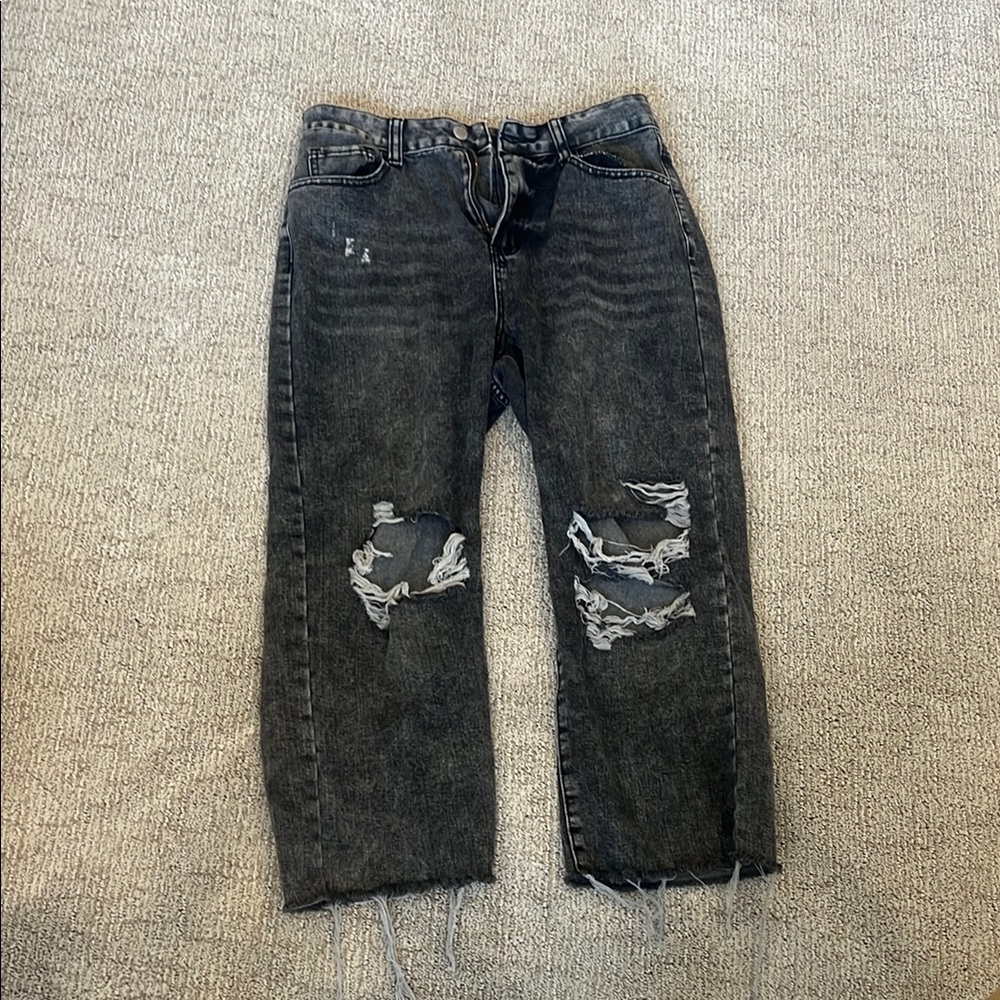 Distressed Black Jeans for Men